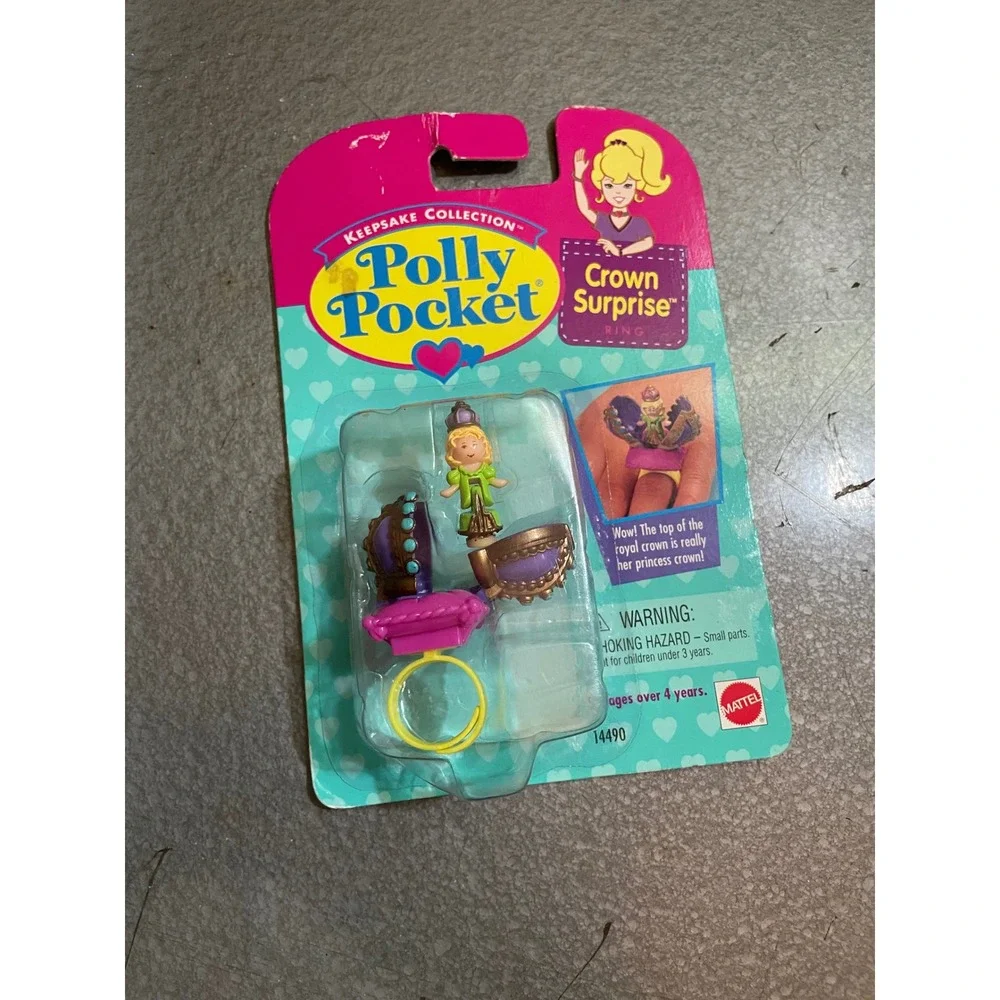 Vintage 1995 Polly Pocket Crown Surprise Ring Keepsake Collection Mattel 14490